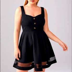 Sheer Button Front Dress